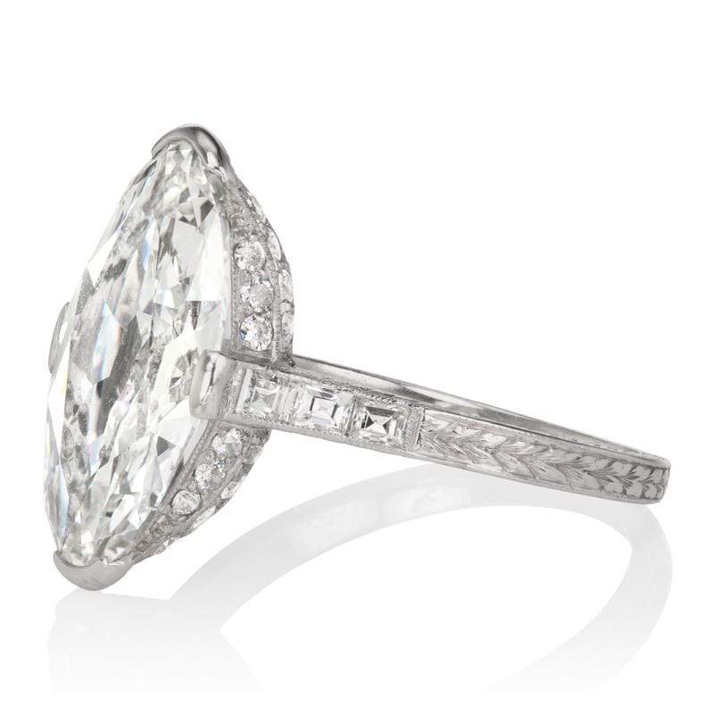4.02ct Moval Diamond Large Moval Diamond Engagement Ring