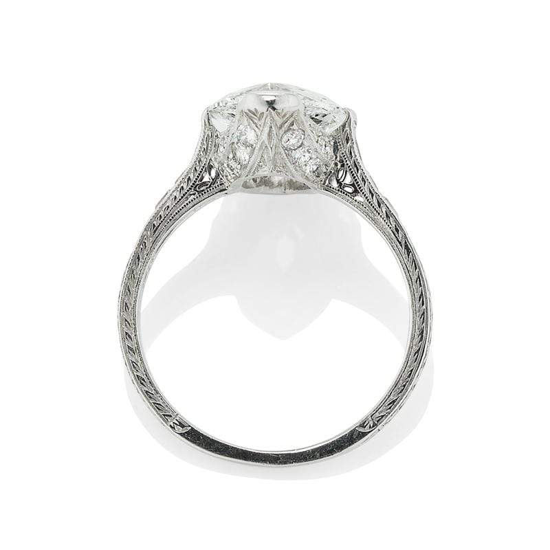 4.02ct Moval Diamond Large Moval Diamond Engagement Ring