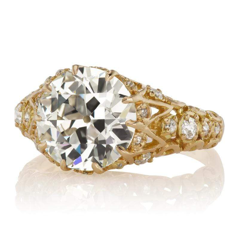 4.03ct old European cut diamond Ring