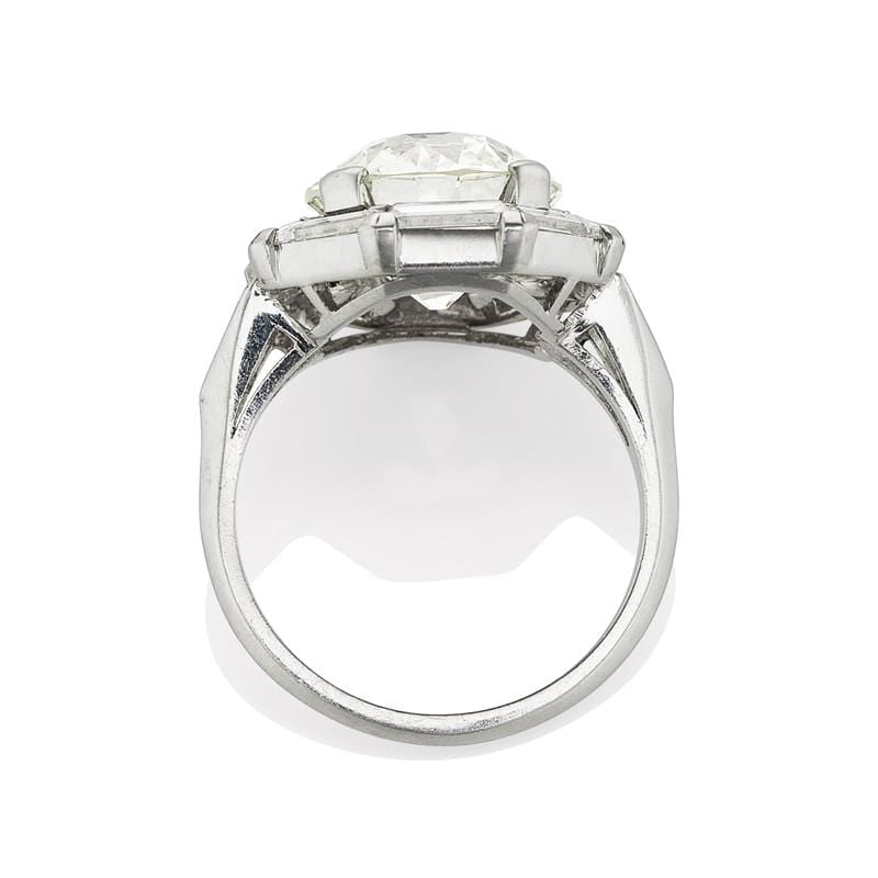 4.05ct old European cut diamond Ring