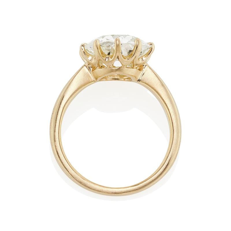 4.10 Carat Old European Cut Solitaire Engagement Ring