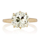 4 Carat East-West Set Old Mine Cut Solitaire Engagement Ring