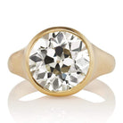 4.48 ct Bezel Set Diamond Solitaire Engagement Ring