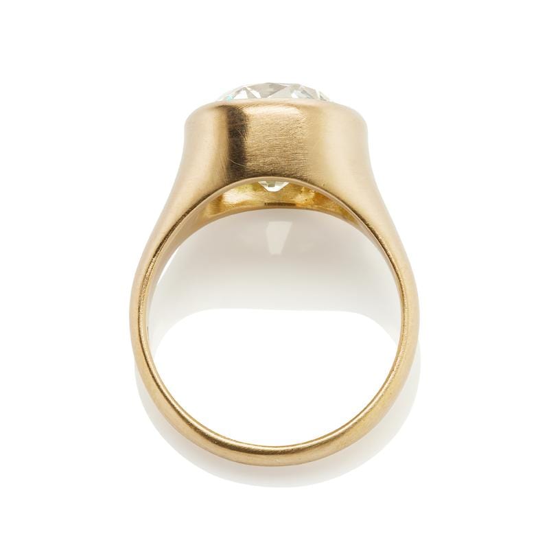 4.48 ct Bezel Set Diamond Solitaire Engagement Ring