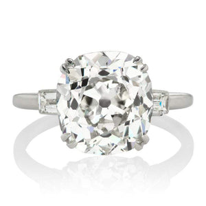 4.76ct Old Mine Cut Diamond Engagement Ring