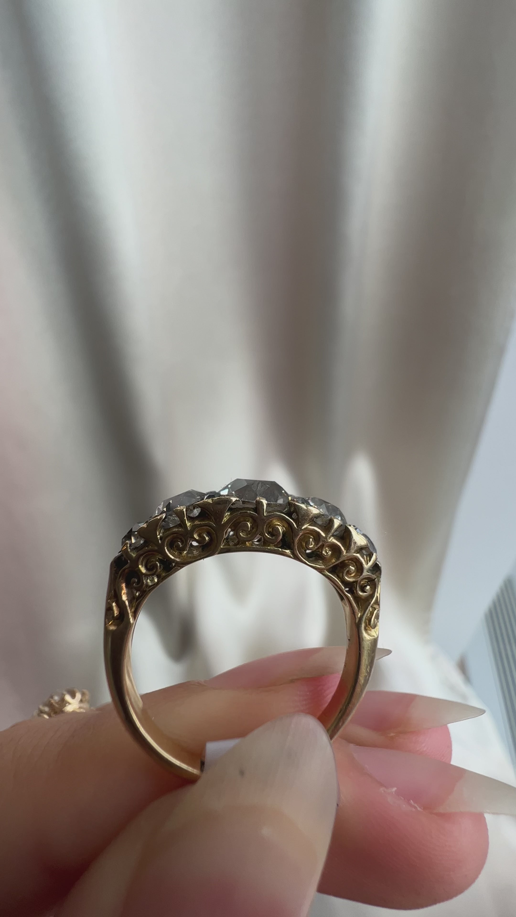 diamond in yellow gold setting