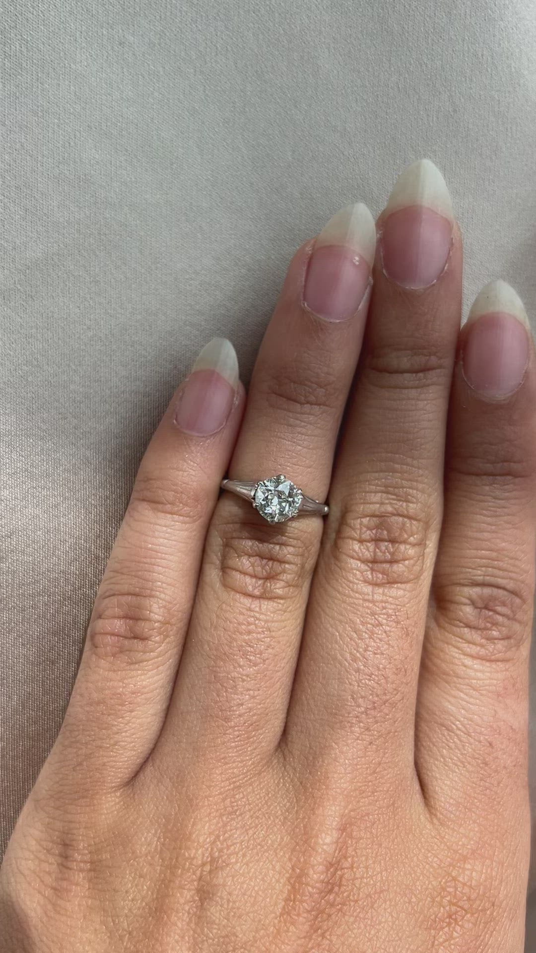 j-k-l color, vs clarity diamond in platinum setting