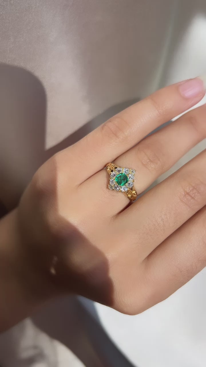 diamond in yellow gold setting