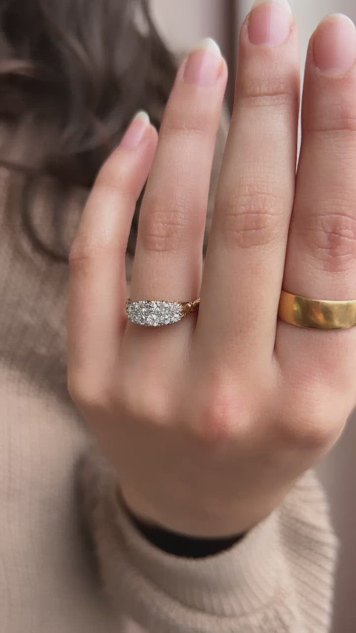 j-k-l color, vs clarity diamond in yellow gold setting