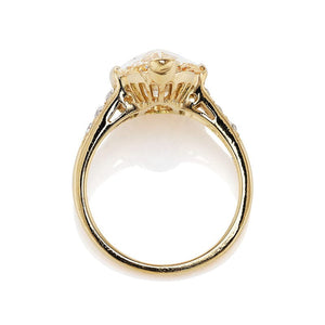 5 carat Champagne Antique Pear Shaped Engagement Ring