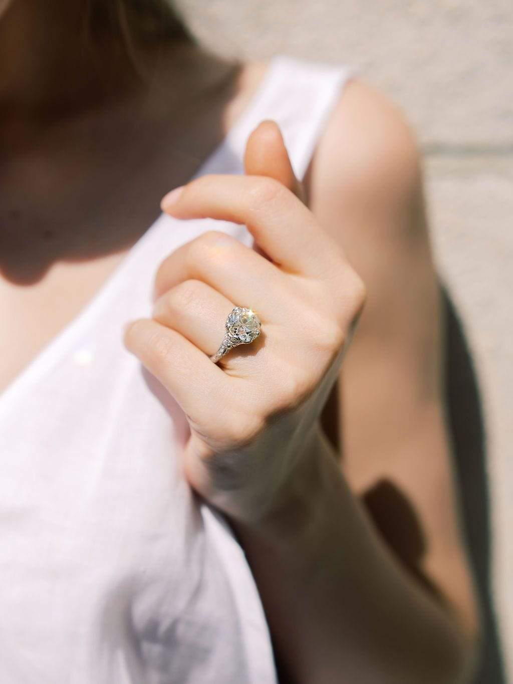 5.01ct Vintage Edwardian Engagement Ring