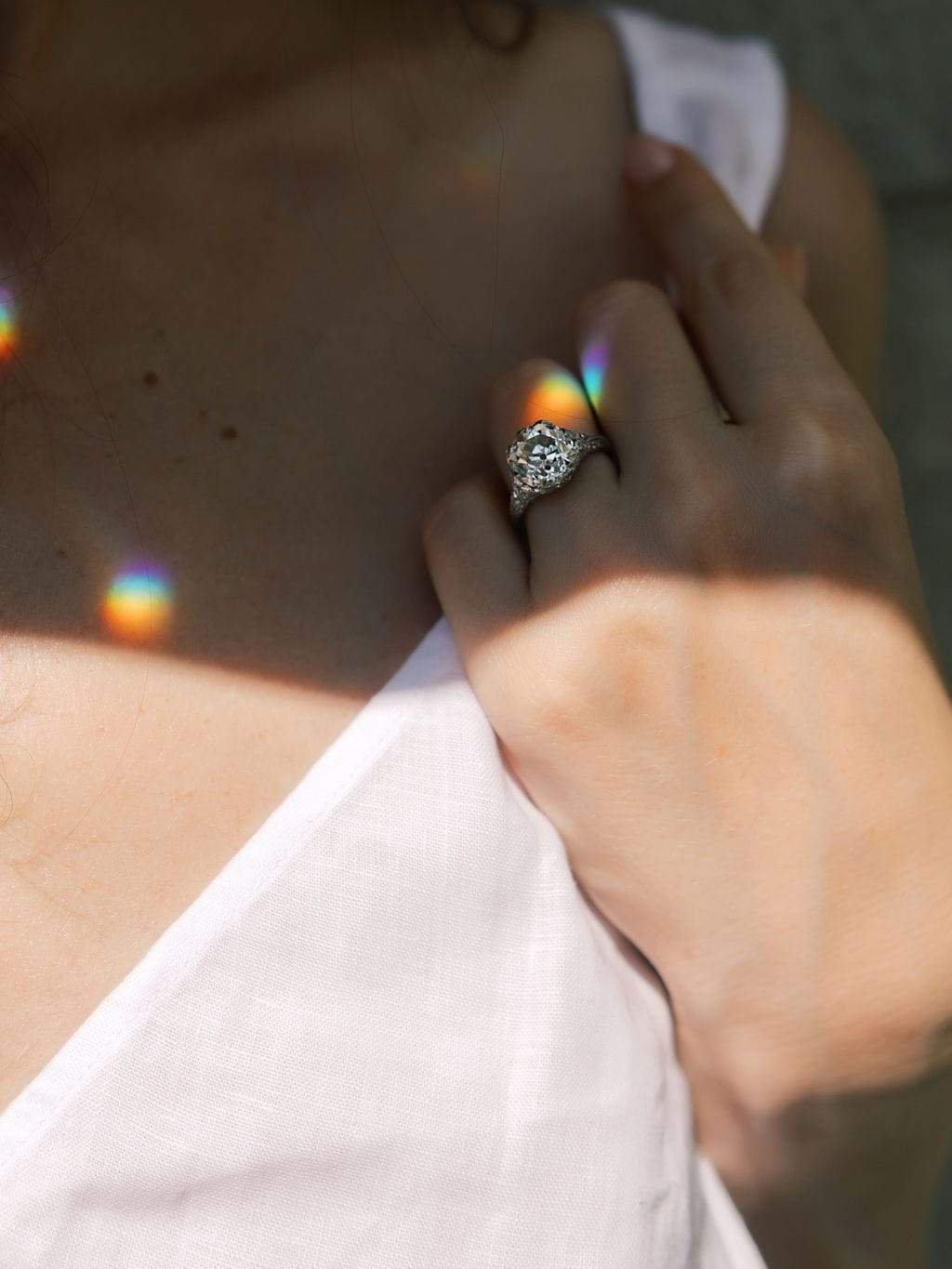 5.01ct Vintage Edwardian Engagement Ring