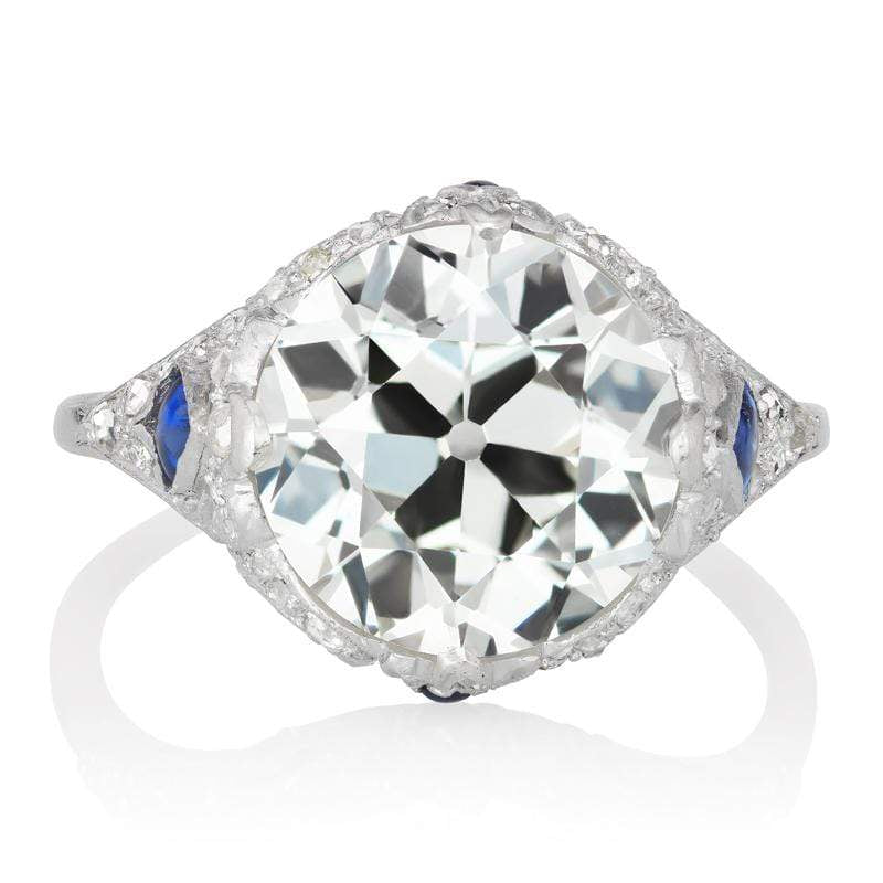 5.04ct old European cut diamond Ring