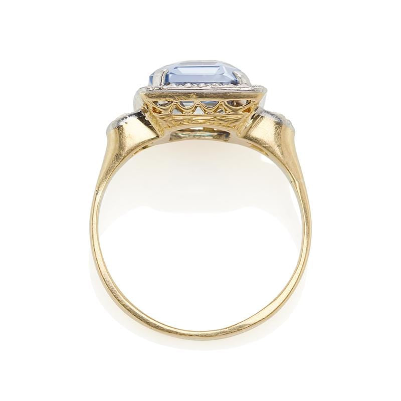 5.05ct Step cut Sapphire Ring