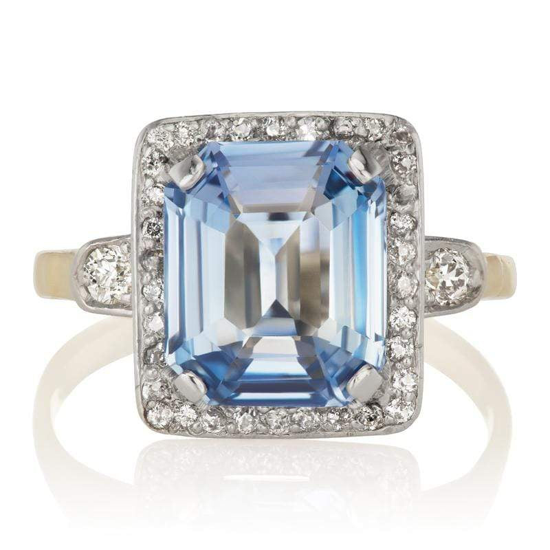 5.05ct Step cut Sapphire Ring