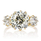 Light Yellow Diamond Three Stone Engagement Ring
