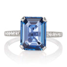 5 Carat Sapphire Engagement Ring with Side Diamonds