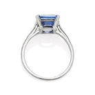 5 Carat Sapphire Engagement Ring with Side Diamonds