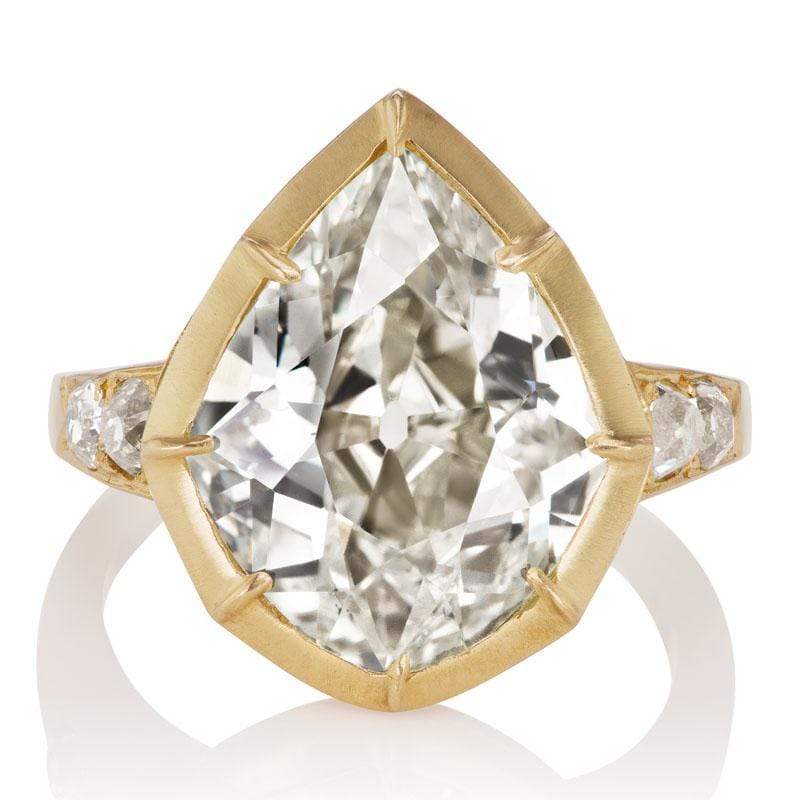 GIA Certified 5.52 Carat Kite Cut Diamond Ring
