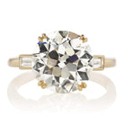 5.61 ct Old European Cut Diamond Engagement Ring with Baguettes