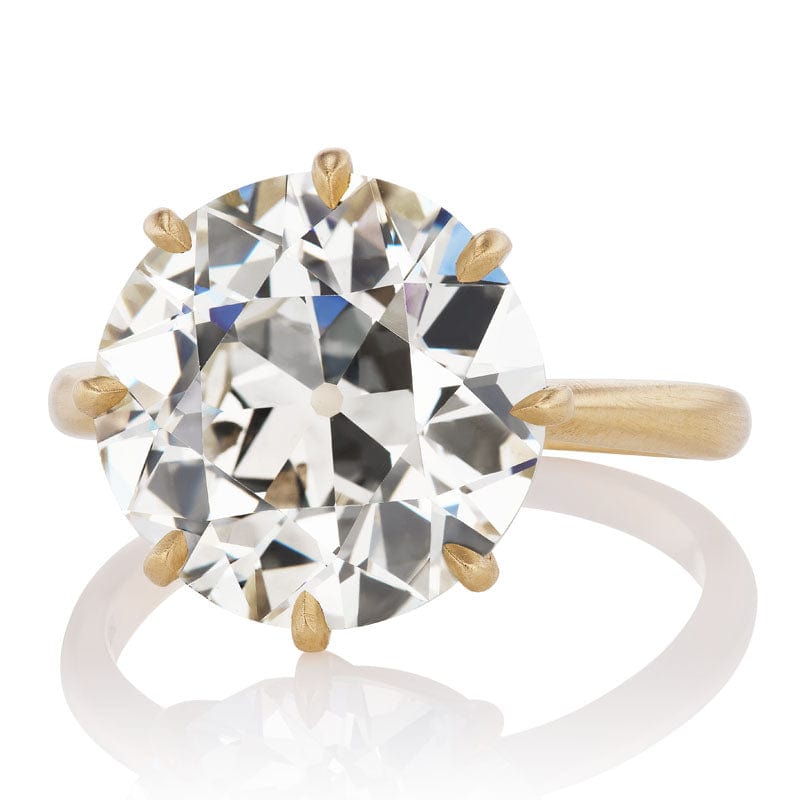 Brilliant 5.70 ct Old European Cut Diamond Ring 