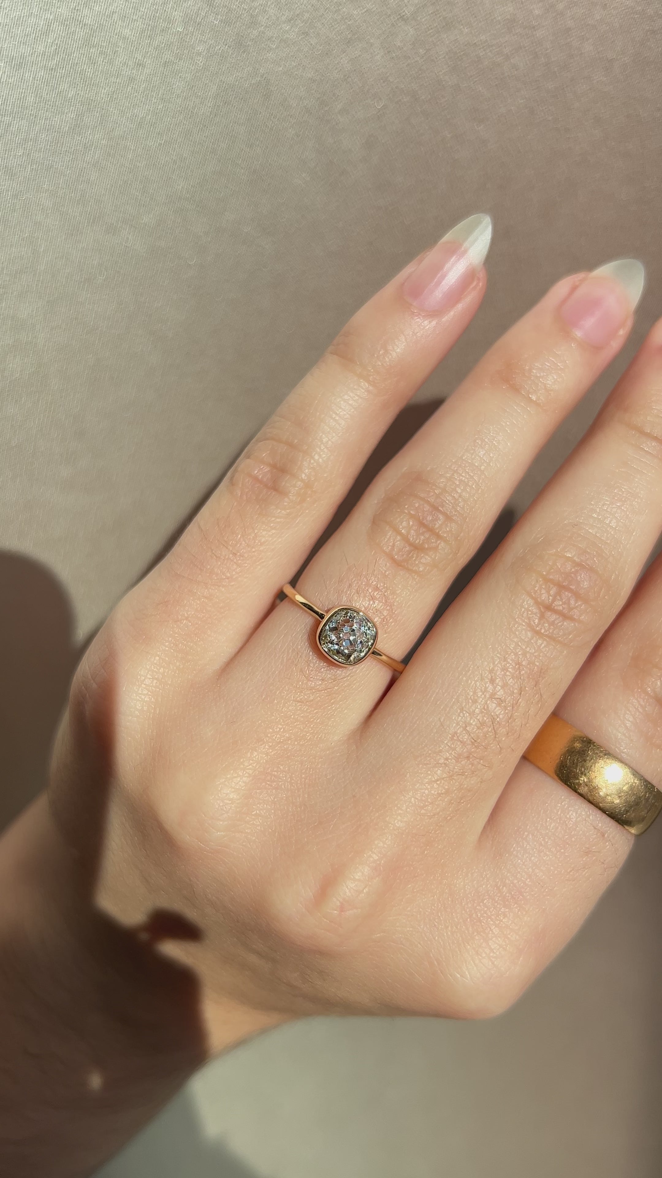  videos and images of vintage -Old Mine cut diamond 