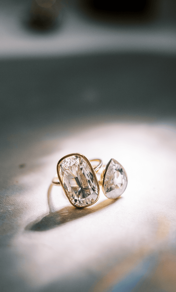 6 carat Antique Style Cushion Cut Engagement Ring
