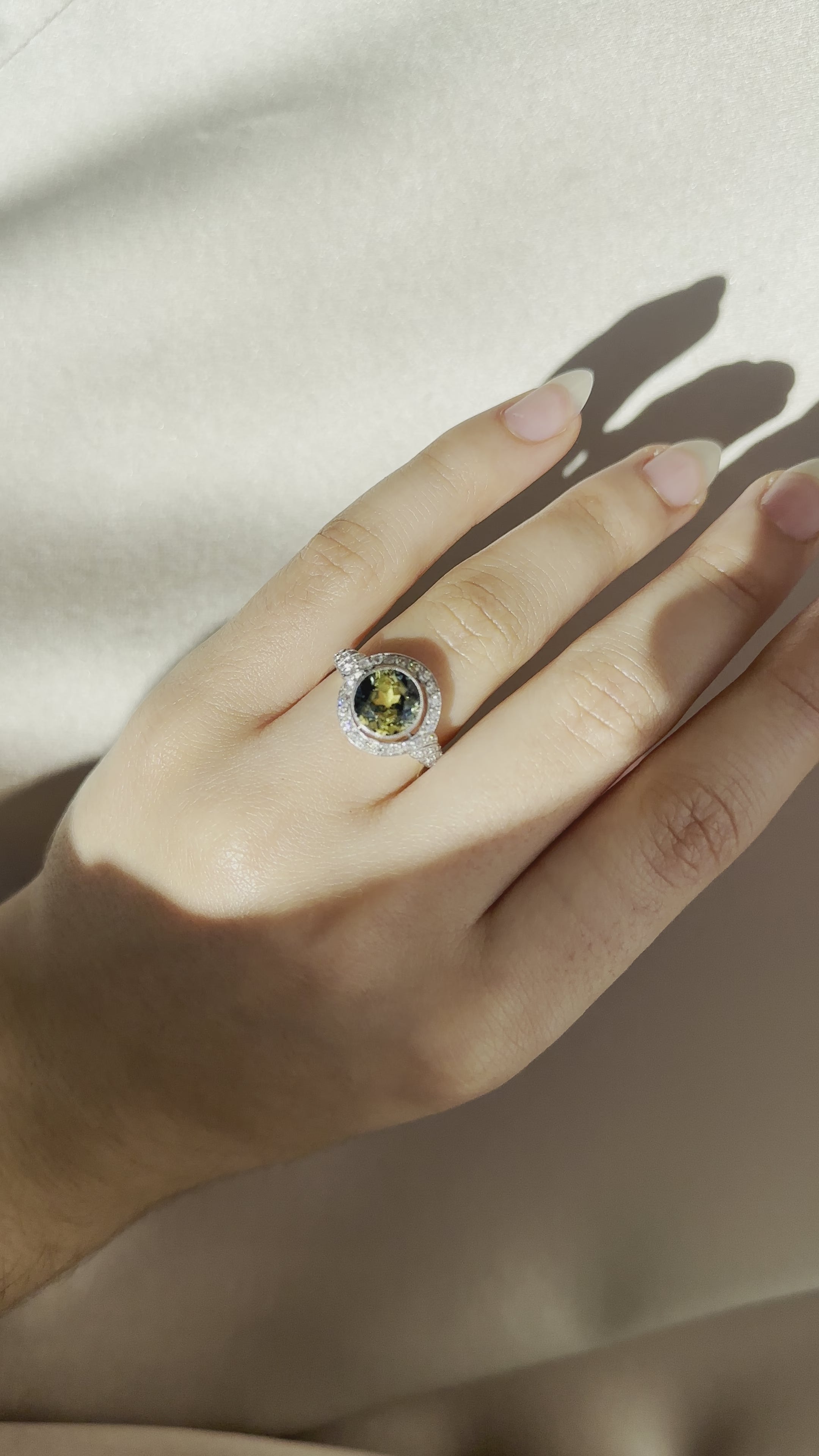 diamond in two-tone setting