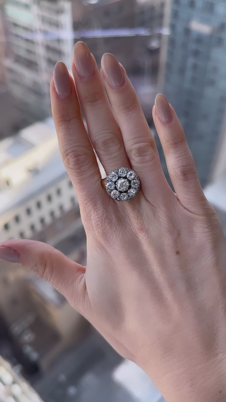 j-k-l color, diamond in two-tone setting