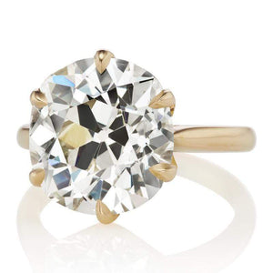 7.91 ct Gorgeous Elongated Old Mine Cut Solitaire Engagement Ring