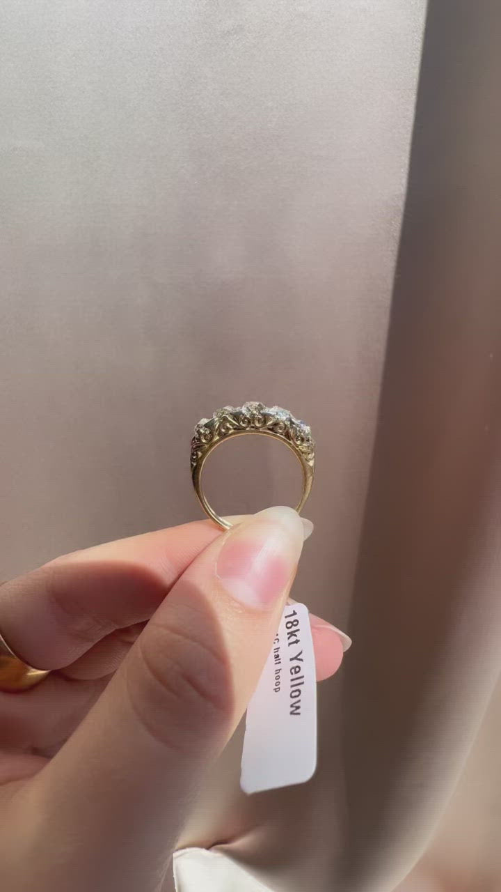 j-k-l color, vs clarity in yellow gold setting