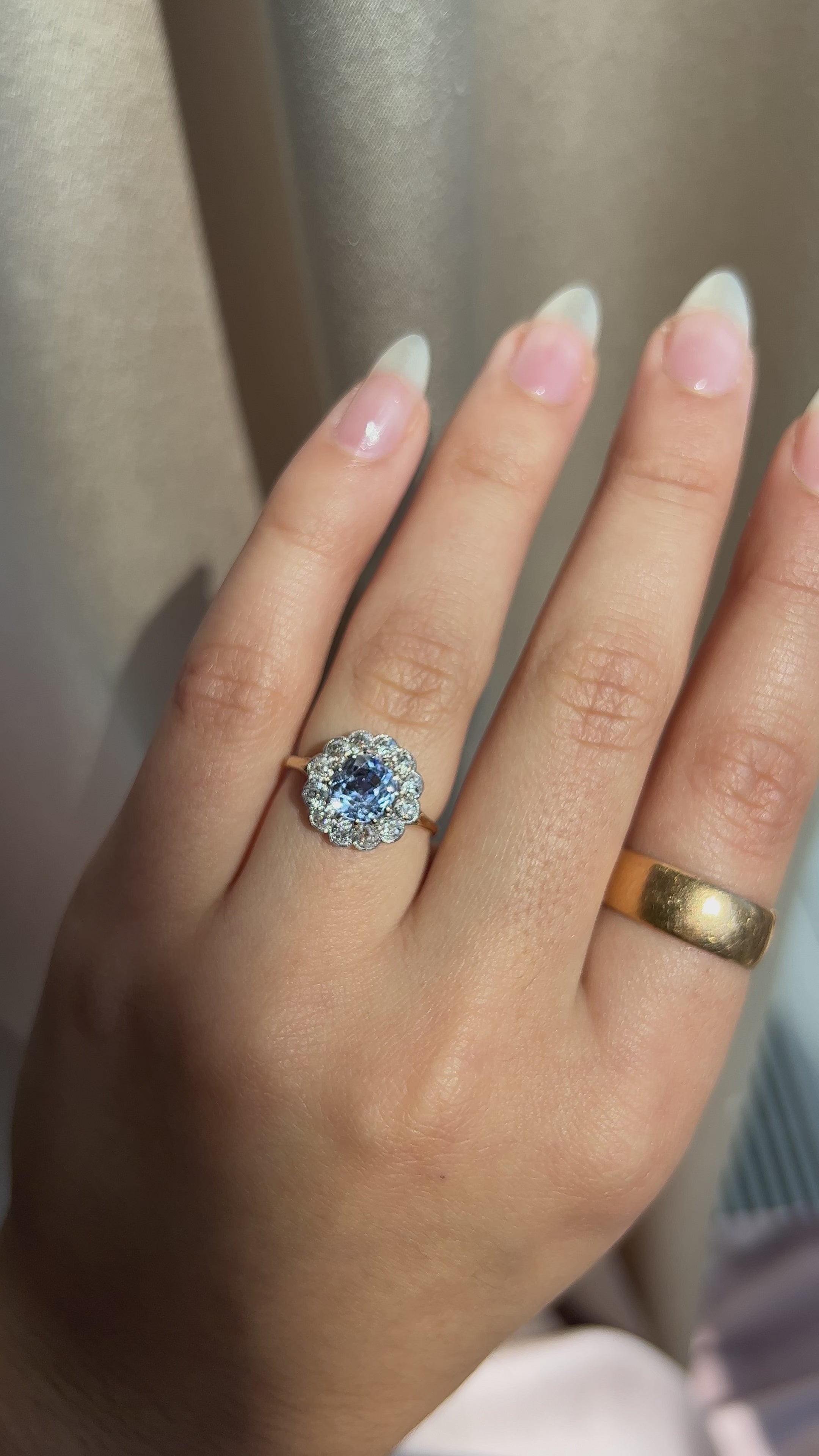 diamond in two-tone setting