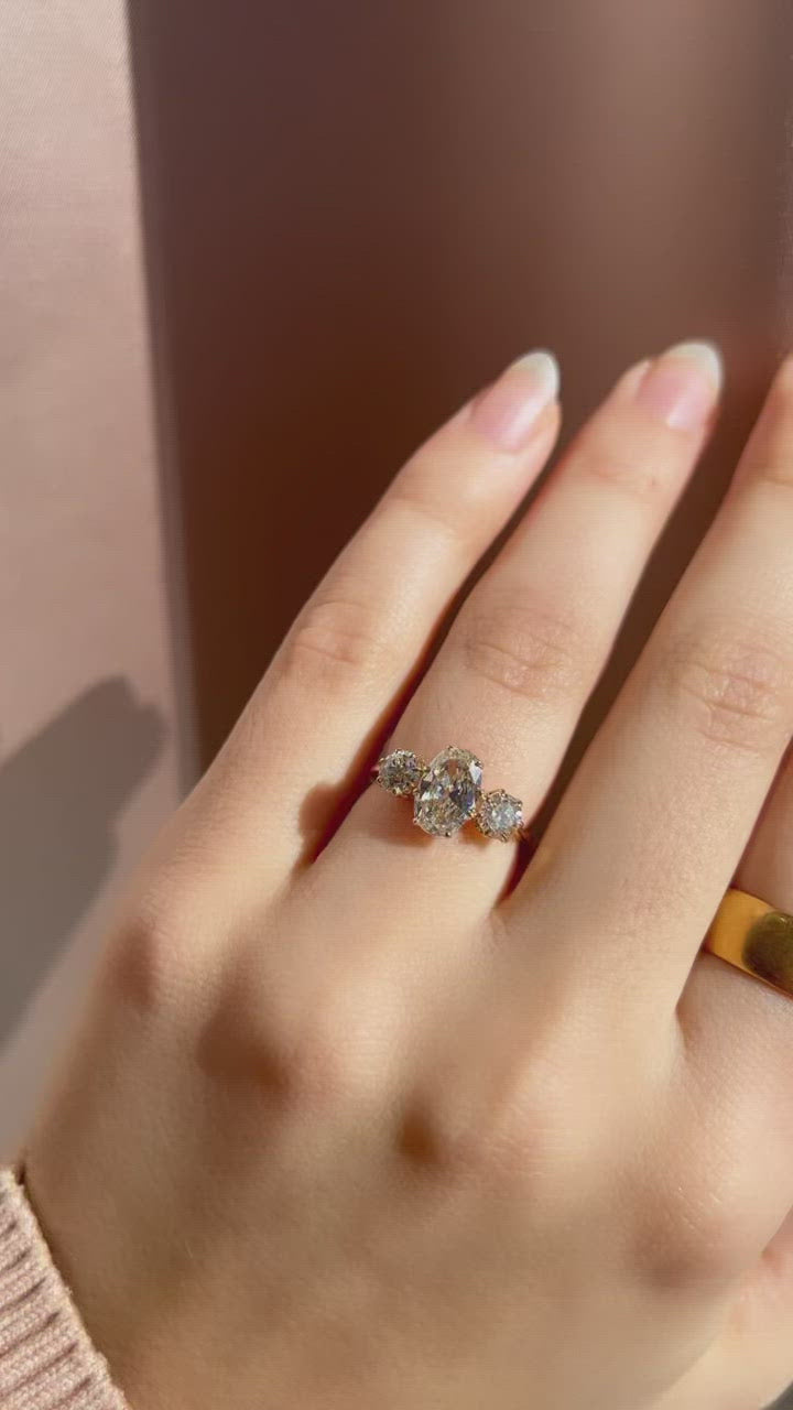 j-k-l color, vs clarity diamond in yellow gold setting