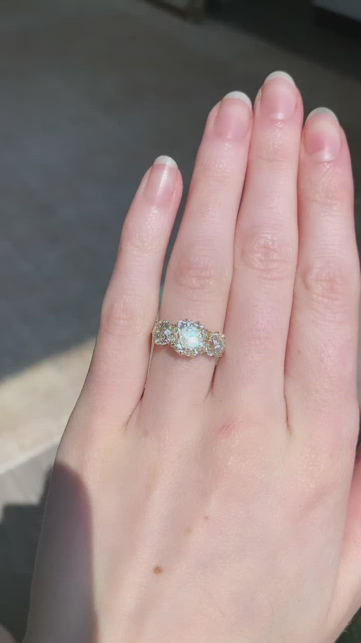  videos and images of vintage -Old Mine cut diamond 