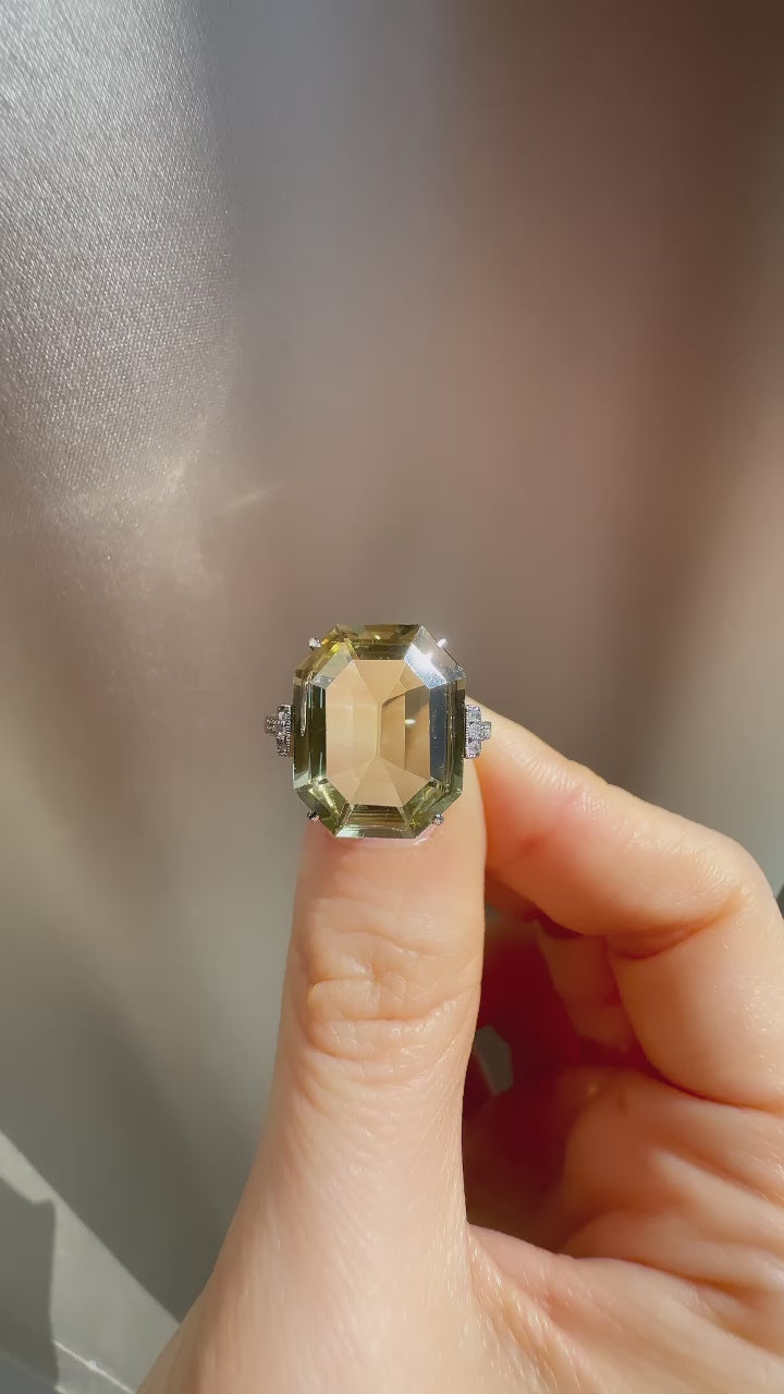 diamond in white gold setting