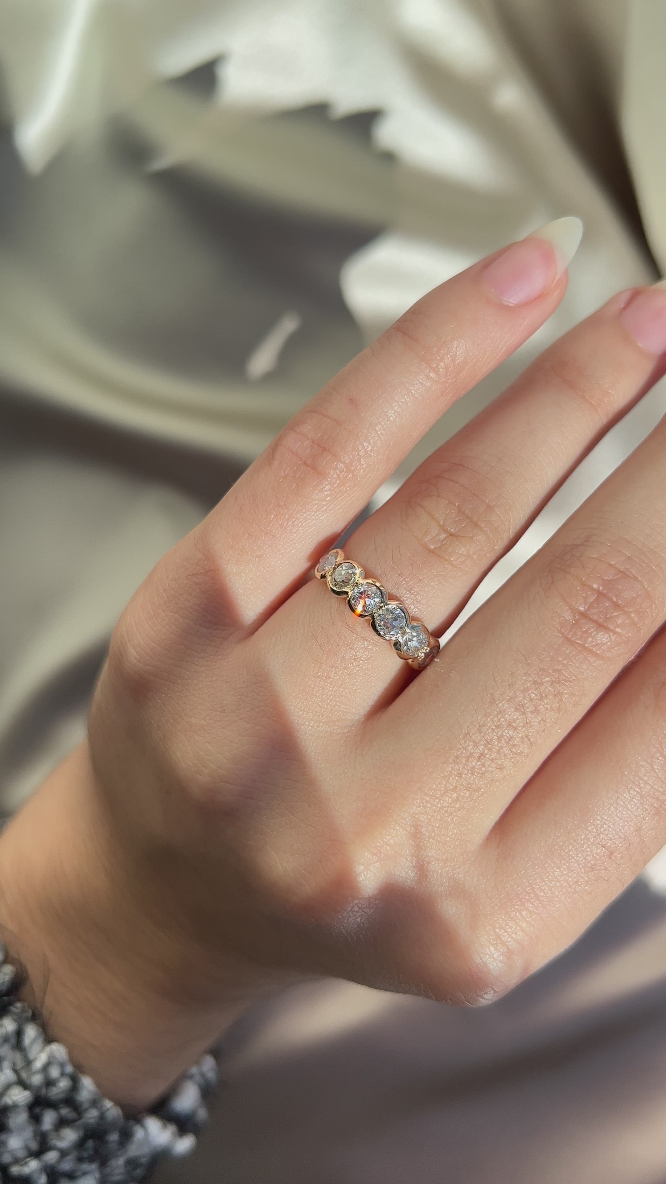 diamond in yellow gold setting