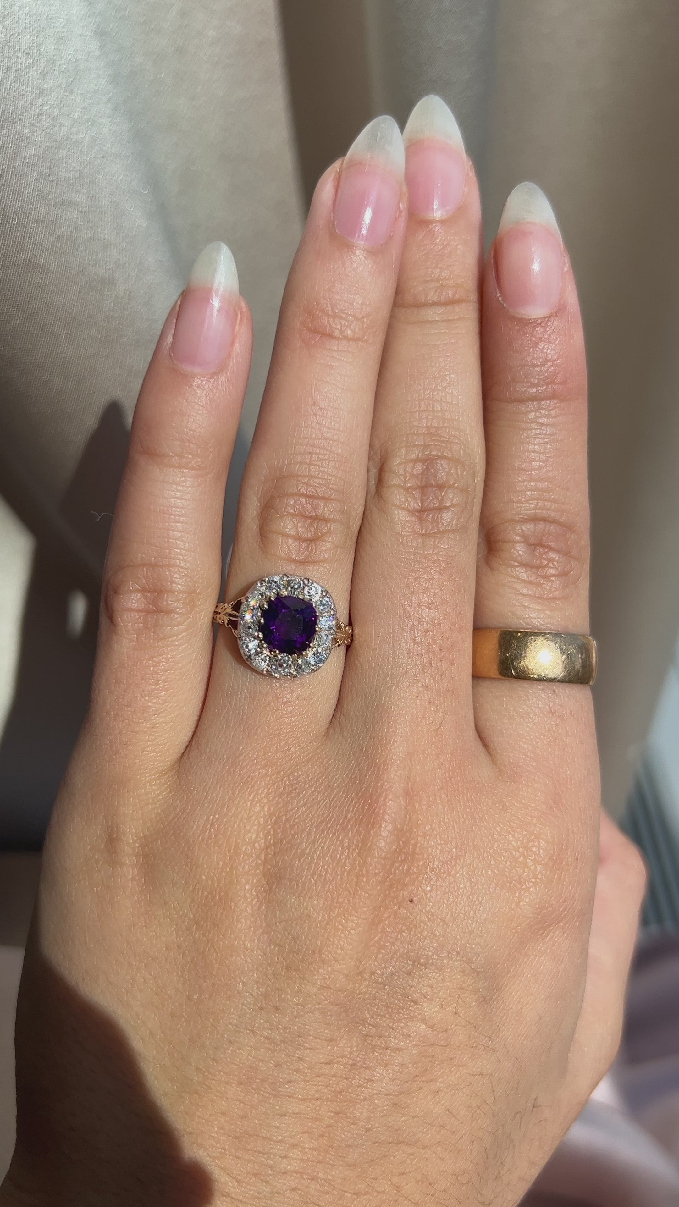 diamond in two-tone setting