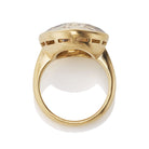 Bold 9 carat Old Mine Cut Champagne Engagement Ring