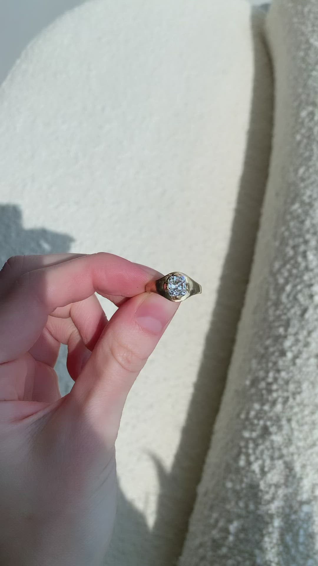  videos and images of vintage -Old Mine cut diamond 