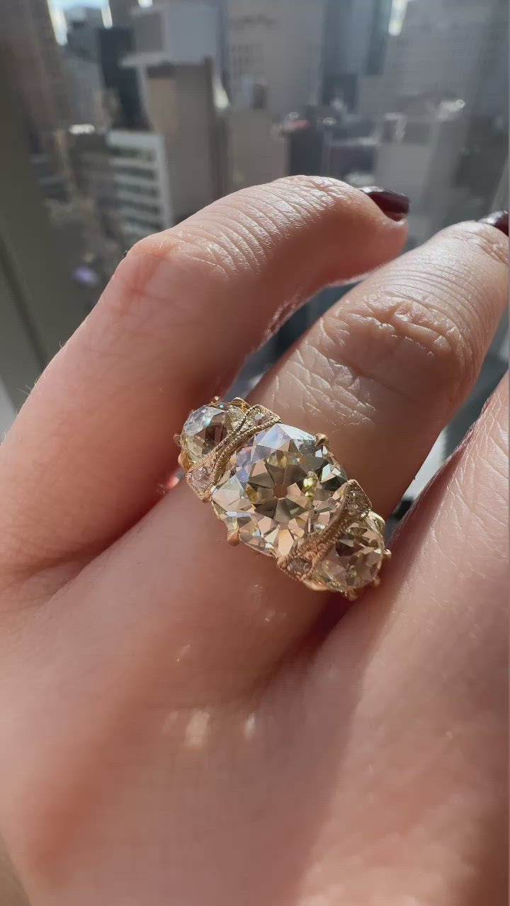  videos and images of vintage -Old Mine cut diamond 