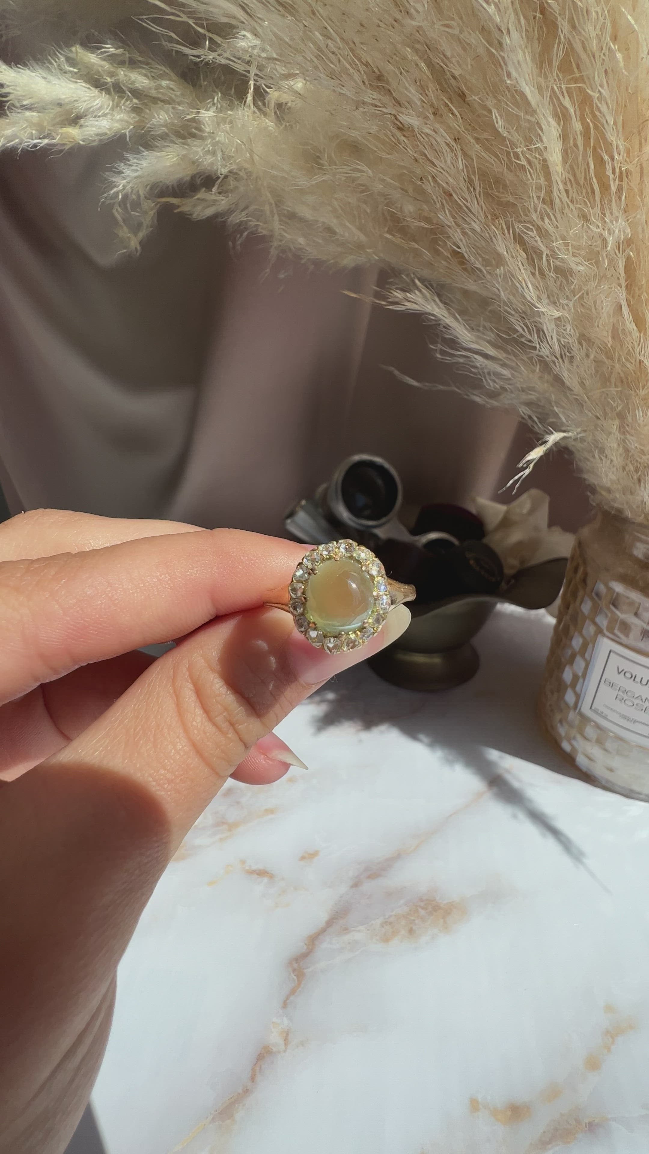 diamond in yellow gold setting