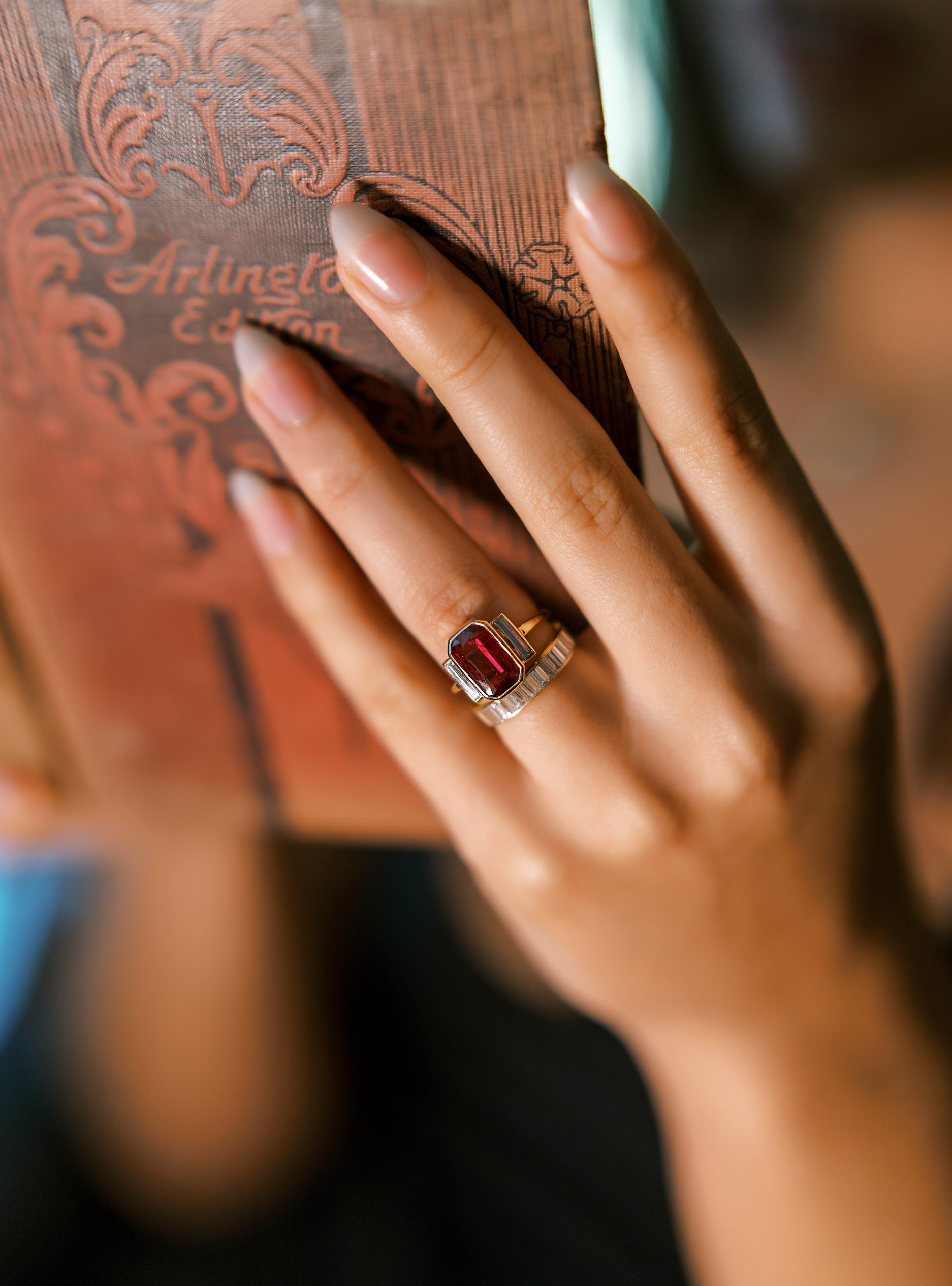 diamond in yellow gold setting