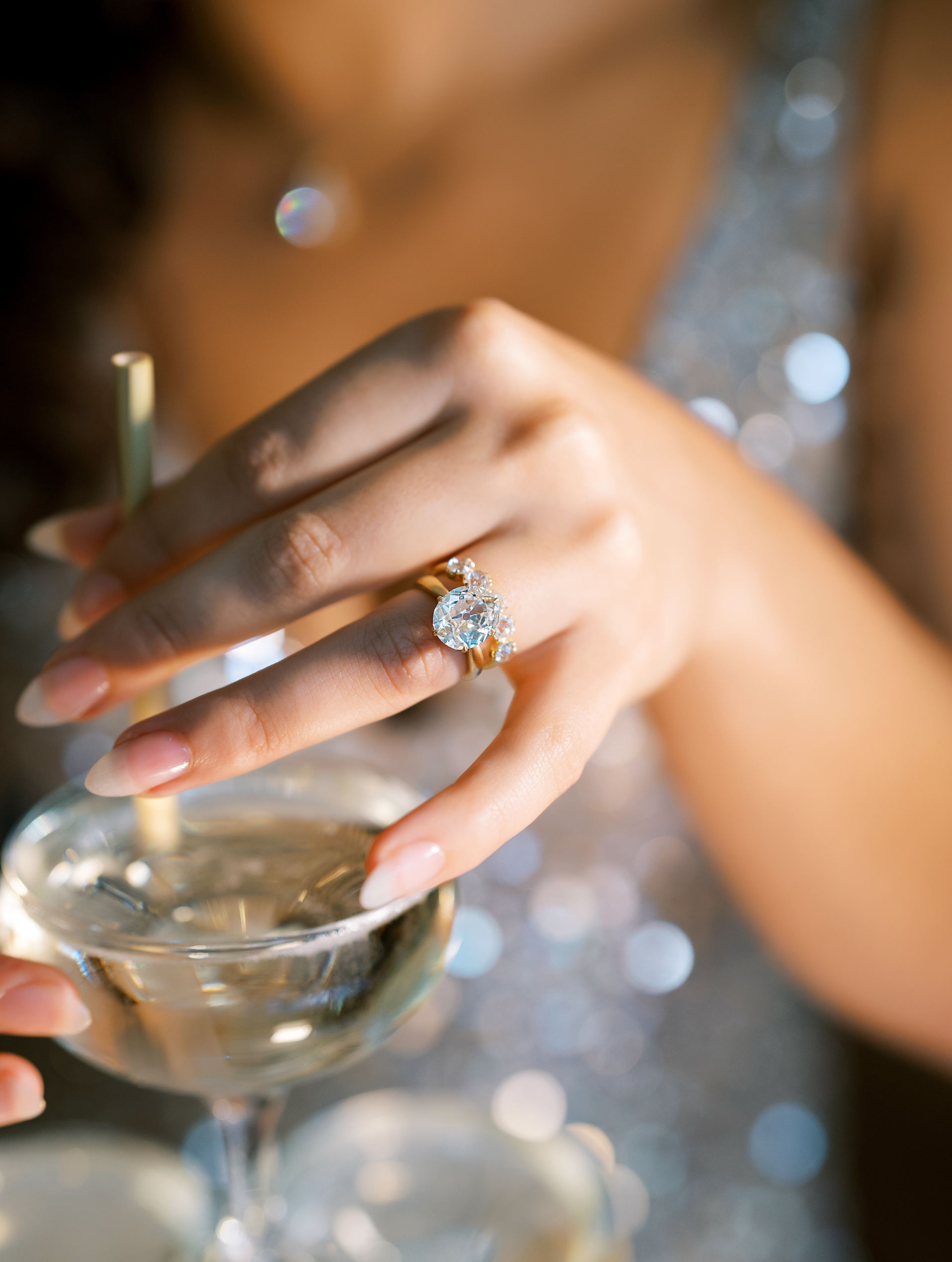 j-k-l color, vs clarity diamond in yellow gold setting