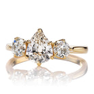 Pear Shaped Engagement Ring with Side Stones