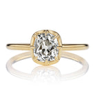 Beautiful Collet Set Old Mine Cut Diamond Ring