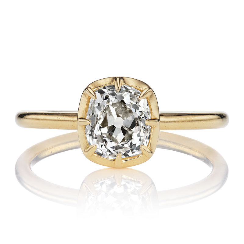 Beautiful Collet Set Old Mine Cut Diamond Ring