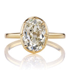 Collet-Set 3.01ct Elongated Old Mine Cut Diamond