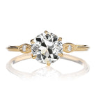 1.39ct Old Euro Cut Diamond in Delicate, Feminine Yellow Gold Setting