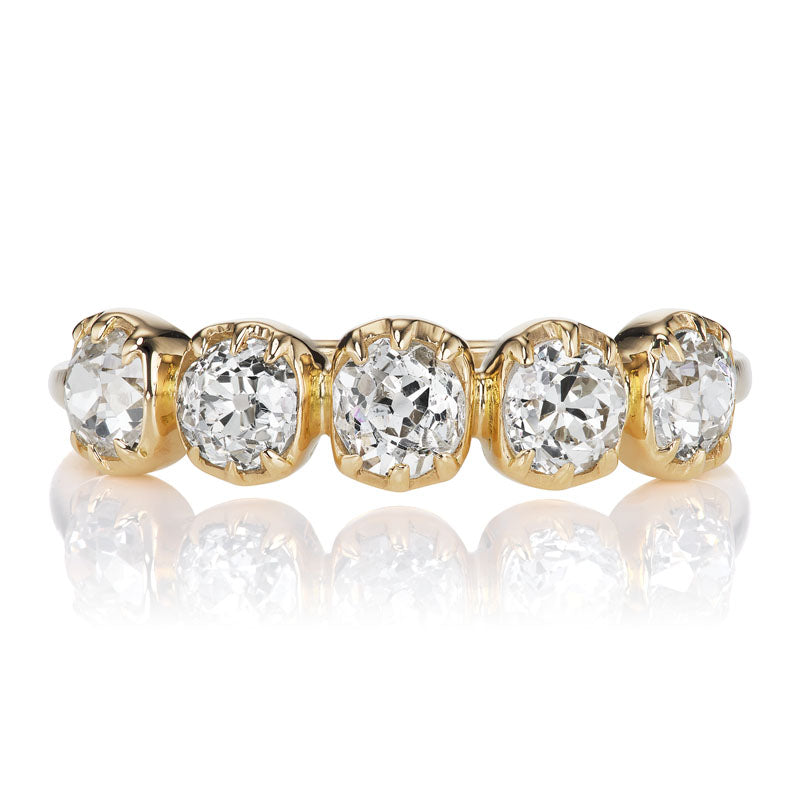 Five Stone Diamond Half Hoop