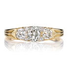 Mini Half Hoop Band with Old Mine Cut Diamonds